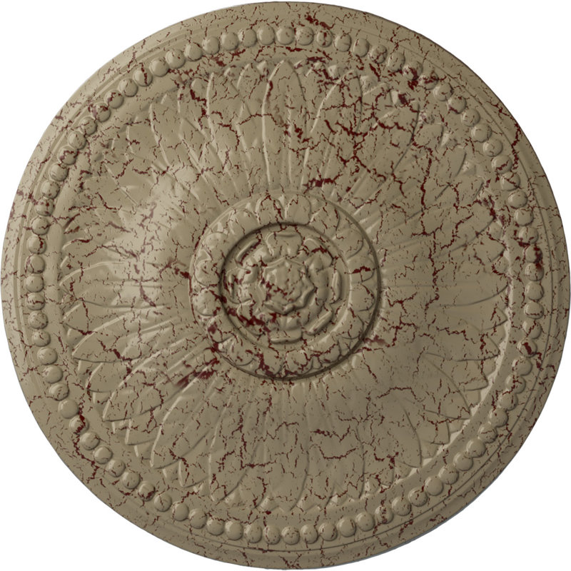 Endurathane Sellek Ceiling Medallion, 18 1/2"OD x 7/8"ID x 1 1/2"P (Fits Canopies up to 1 1/8")Hand-Painted Flash Copper Finish