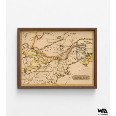 «Canada 1817», idée de cadeau de carte historique, affiche de l'histoire de l'Amérique du Nord, carte du Canada, décoration de carte de Continent américain