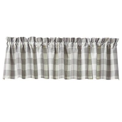 Anaissa Cotton Checkered Tailored Window Valance