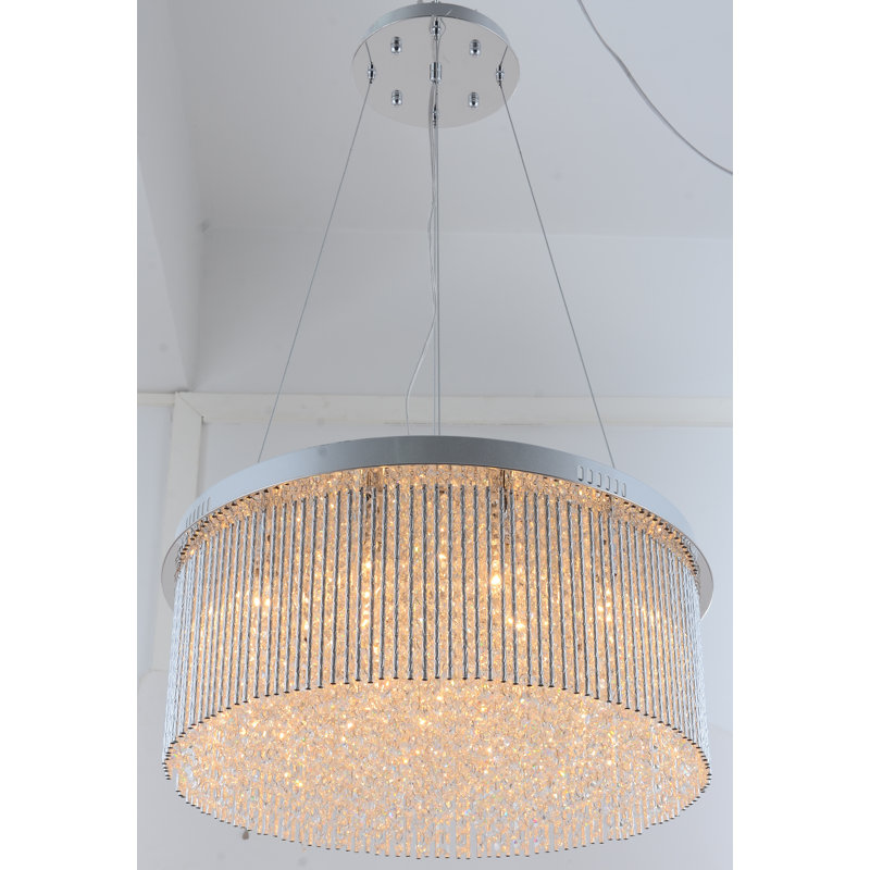 Darrion 18 - Light Dimmable Drum Chandelier