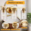 Luminaire de meuble-lavabo moderne en or brossé avec abat-jour en verre transparent, éclairage mural antirouille pour salle de bain, couloir et chambre à coucher
