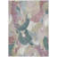 Tapis extérieur lavable abstrait beige et sauge 3 pi x 5 pi Mauve