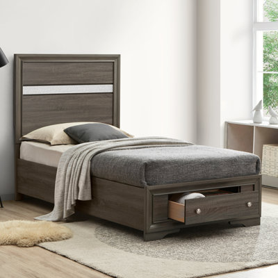 Lit simple Madrid G02305B-TB, gris