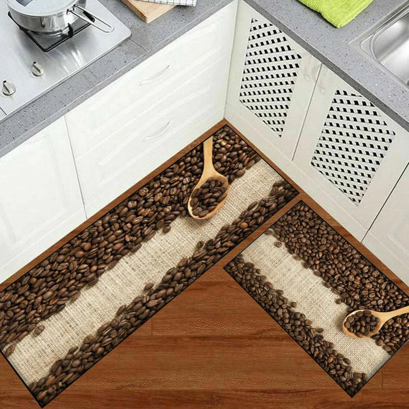 3D Fruit Kitchen Mat – Washable Non-Slip Runner Rug – Door Mat with Rubber Backing – Polypropylene, 50cm W x 70cm L
