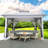12x12 Outdoor Pop Up Canopy with Mosquito Netting Patio Tent Backyard Canopy with 2-Tiered Vented Top 3 Adjustable Height-98929121