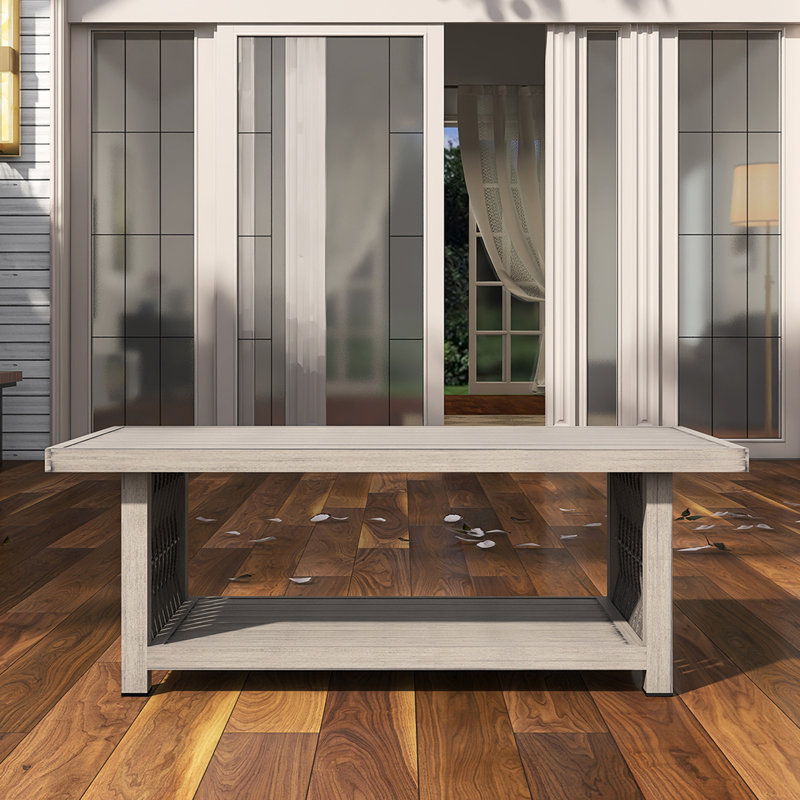Table basse d'extérieur 47 po en aluminium et corde