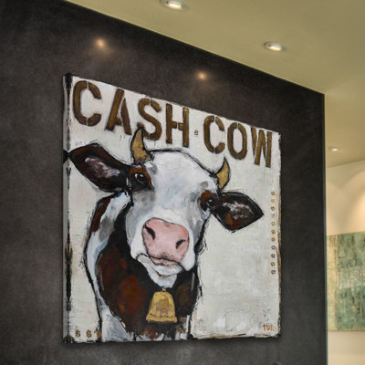 Cashcow by Tori Campisi - Wrapped Canvas Print