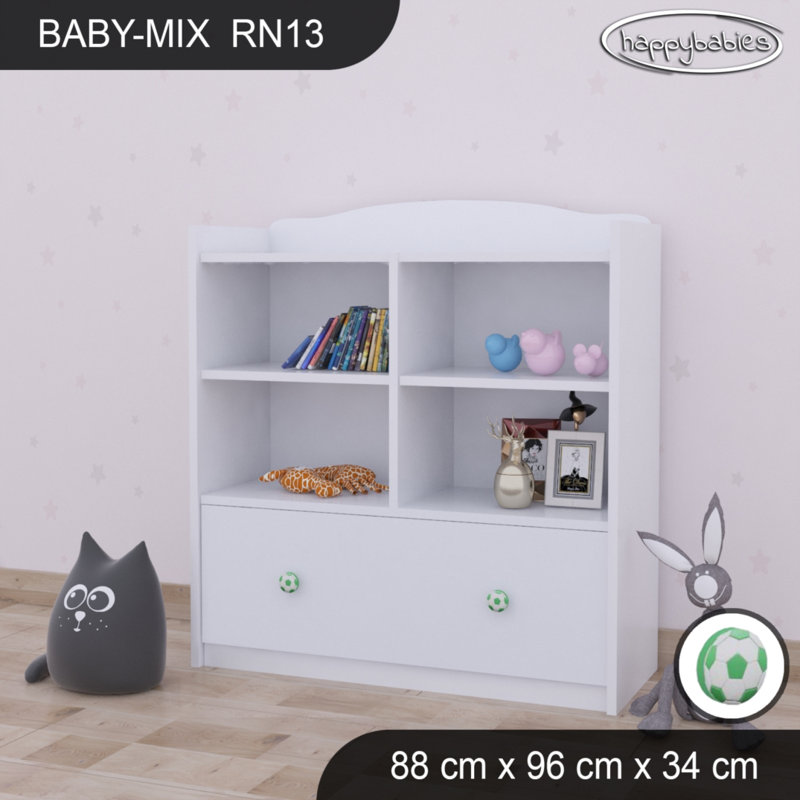 96cm H X 88cm W Kids Cube, White/Green