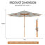 Parasol rond en aluminium 11,5 pi Sunbrella-1183918684