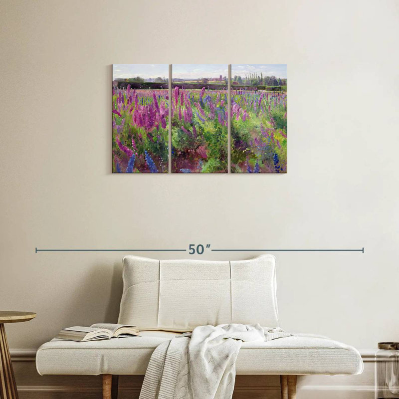 Alvord The Delphinium Field, H 20 po x l 33 po