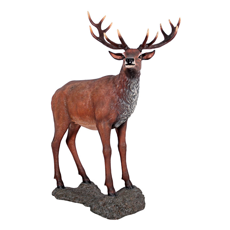 Statue grand cerf mâle avec base