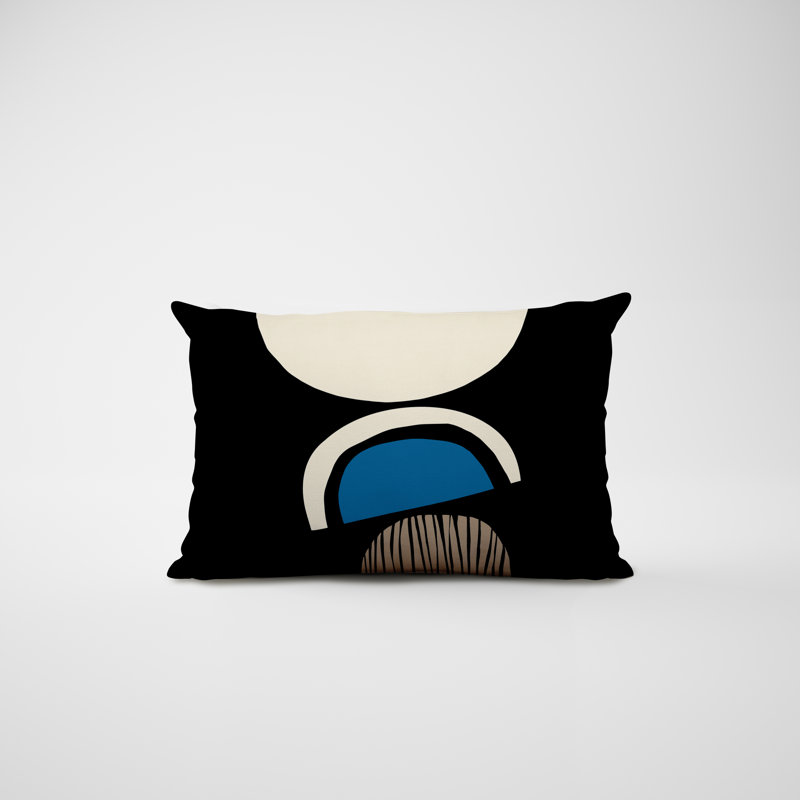 Housse et insert de coussin rectangulaire intérieur / extérieur en polyester / mélange de polyester Chamu, Turquoise
