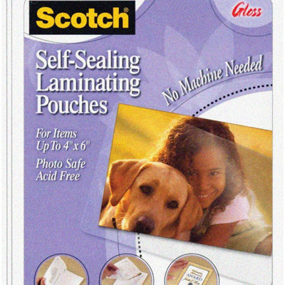 Self-Sealing Glossy Laminating Pouches (5 Pack)