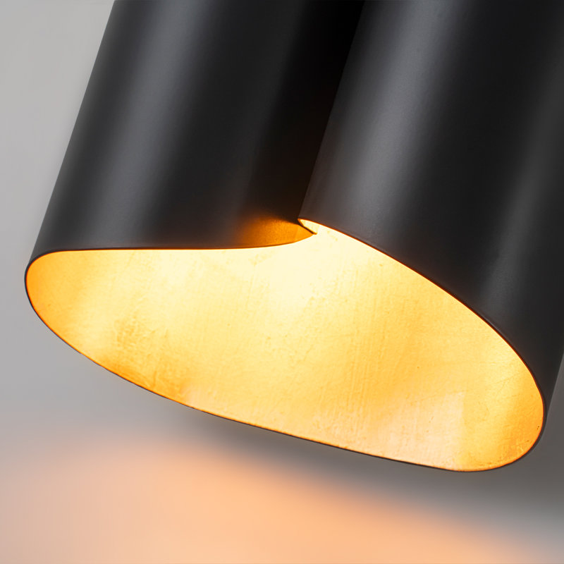 Dimmable Curl Up/Down Metal Flush Mounted Sconce