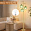 Lampe sur pied Mid-Century en verre moderne avec bras réglables, 3 ampoules DEL et base en laiton pour le salon, la chambre à coucher ou un décor bohème-2080442699