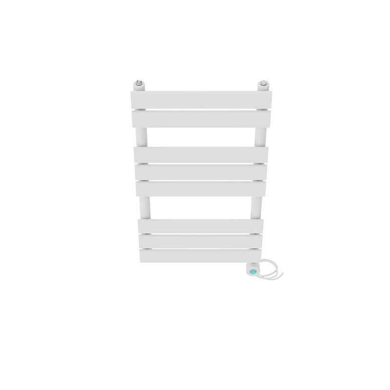 Flat Panel Towel Rail Heated Towel Rails, White, 80cm H x 45cm W x 6.2cm D
