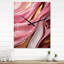Horloge murale moderne liquide rose et or-99637094