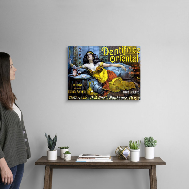 «Dentifrice Oriental» par Jean De Paleologue, reproduction sur toile, Toile tendue, H 18 po x l 24 po x 1,25 po