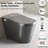 Smart Toilet With Built - In Bidet, Hands Operation, Auto Flush, Seat Temperature Adjustment, Multiple Washing Modes, Grey Siphonic Jet For Cleanliness One Piece Open/Close Seat, Heated Instant Warm