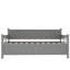 Lit de jour simple avec 2 grands tiroirs, structure en X, lit de jour de style décontracté moderne et rustique, gris-1241524776