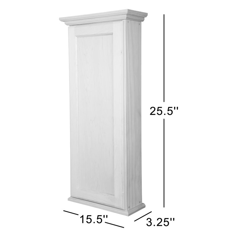 Coord Lemonwood On The Wall Cabinet, Primed Gray, 25.5" H X 15.5" W X 3.25" D