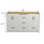 Taranika 60" Double Bathroom Vanity Base Only-1440297680