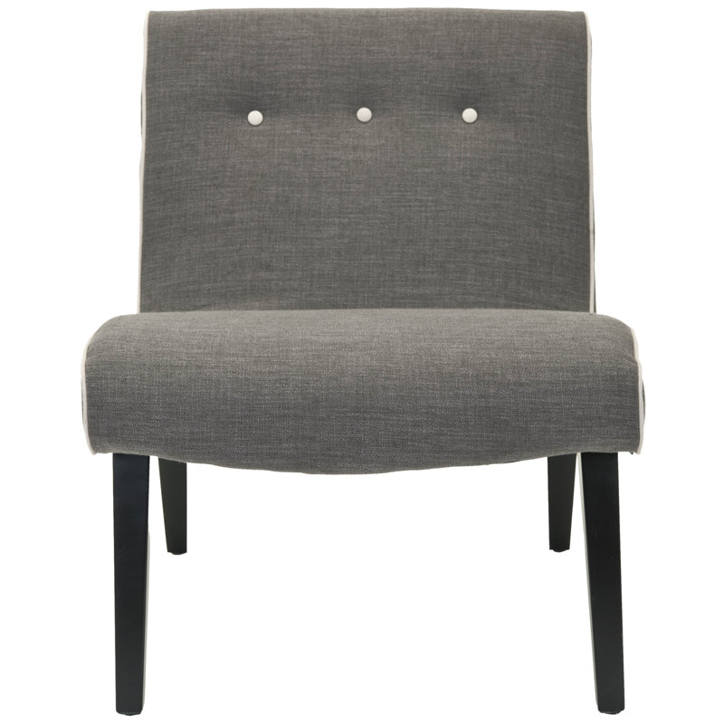 Upholstered Side Chair, Charcoal Brown