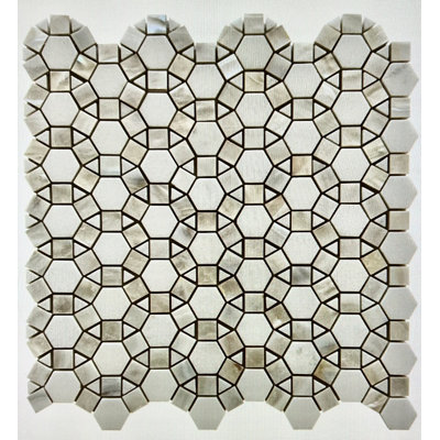 11.75" x 11.5" Marble Mosaic Wall & Floor Tile
