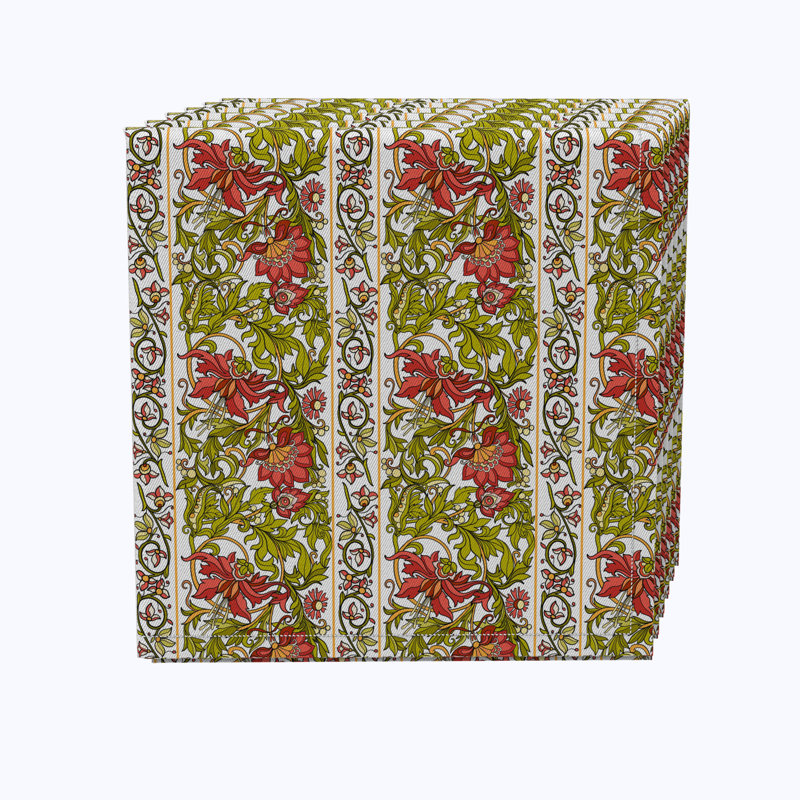 Cardi 100% Cotton Floral Square Napkin