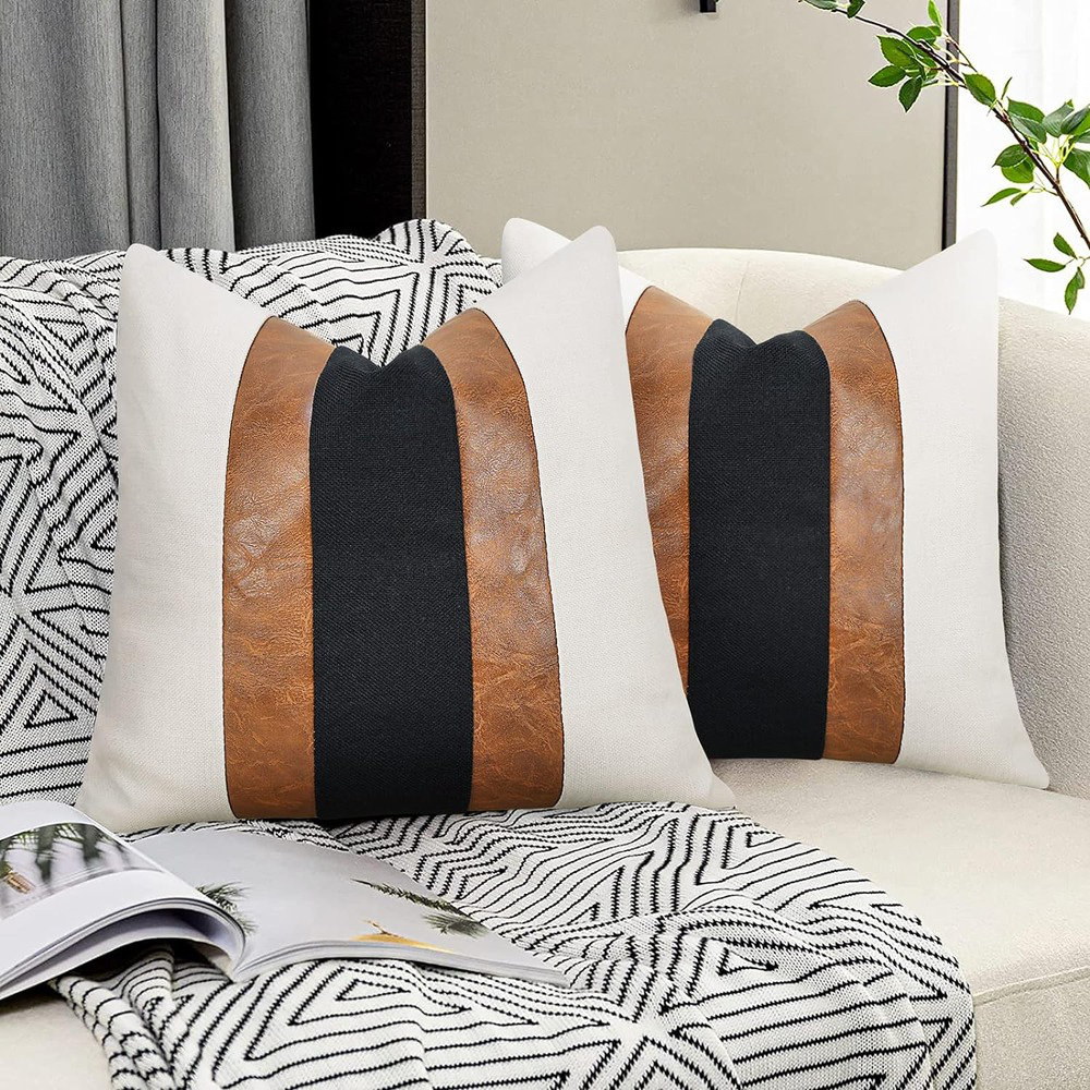 Black And White Throw Pillow Covers Cozy Oasis