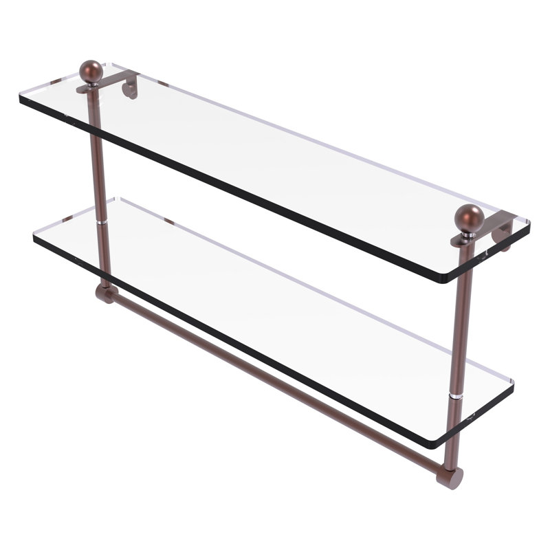 Tablette à 2 niveaux avec barre à serviettes Gober, 22 po, Cuivre antique