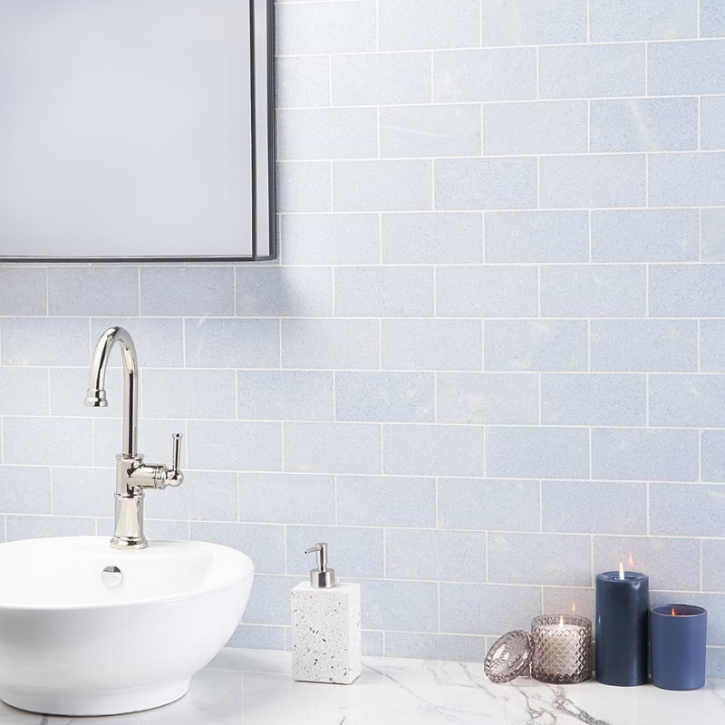 Blue Celeste 3X6 Polished Marble Tile