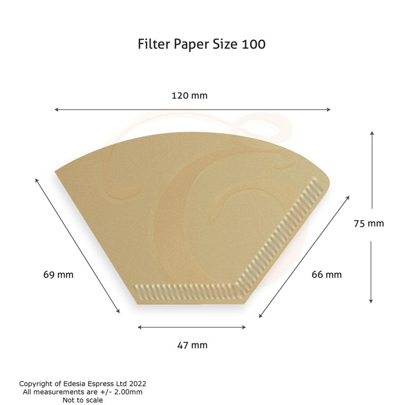 240 Size 100 Brown Coffee Filter Paper Cones