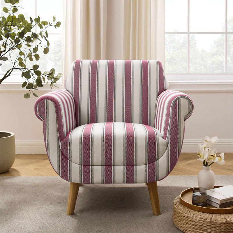 Fauteuil d'appoint 29,92 po Linend, Lin bleu marine