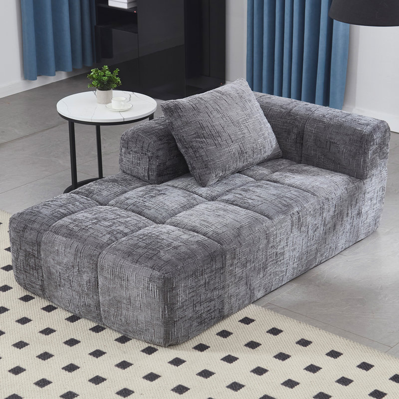 Élégant canapé-lit en chenille pour la chambre à coucher - Mousse améliorée, tissu d'ameublement infroissable, siège infroissable, conception ergonomique