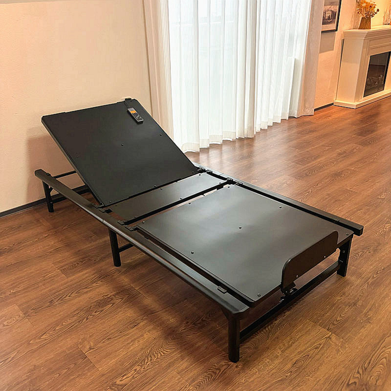 Structure de lit réglable, taille simple TG - 2 moteurs, inclinaison indépendante de la tête et des pieds, zéro gravité, préréglages de la télé et de l'inclinaison de la tête, capacité de 450 lb