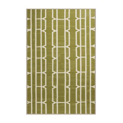 Tapis brun treillis lavable à la machine