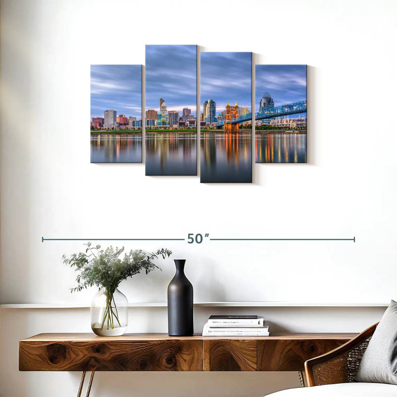 Horizon de la rivière Nicci Cincinnati, H 22 po x l 36 po