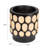 Hand-Carved Wood Planter with Dots-1142242844