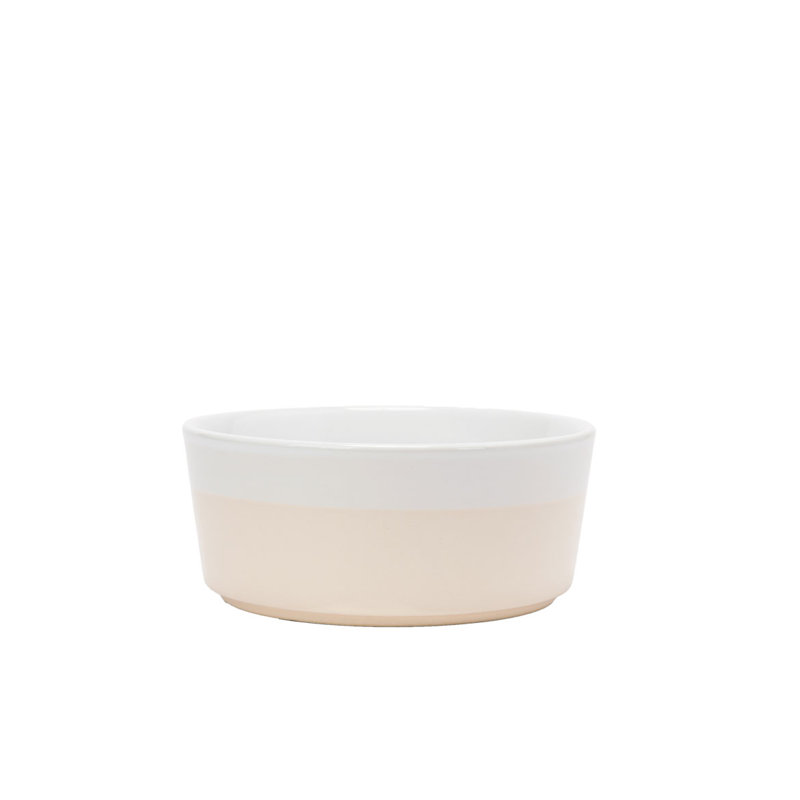 Dipper Ceramic Dog Bowl, 8 cups / 62 fluid oz, Buttercream