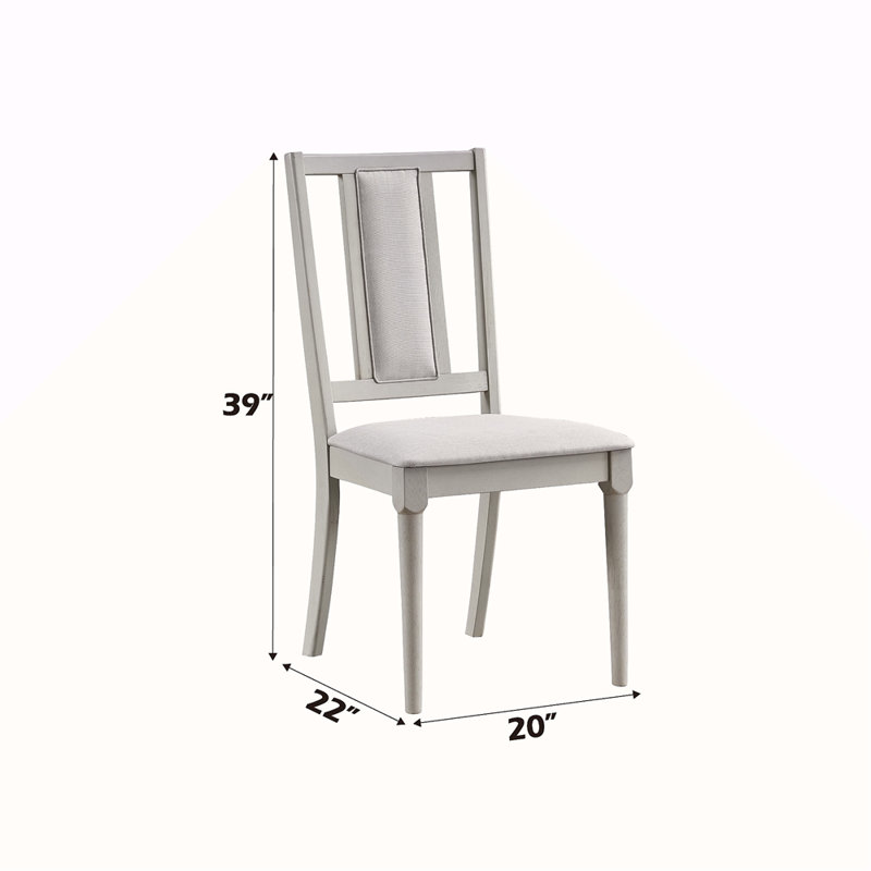 Chaise d'appoint en lin et finition naturelle