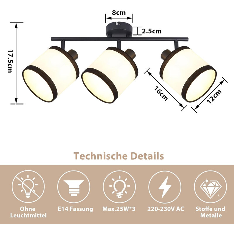 Burlap Semi Flush Mount