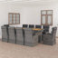 Ensemble repas 8 personnes avec coussins Finisheo-439875093-439875097-508778961