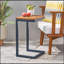 Table d'appoint en bois de sapin antique avec base en fer, polyvalente et élégante pour toute pièce ou espace extérieur-469752295