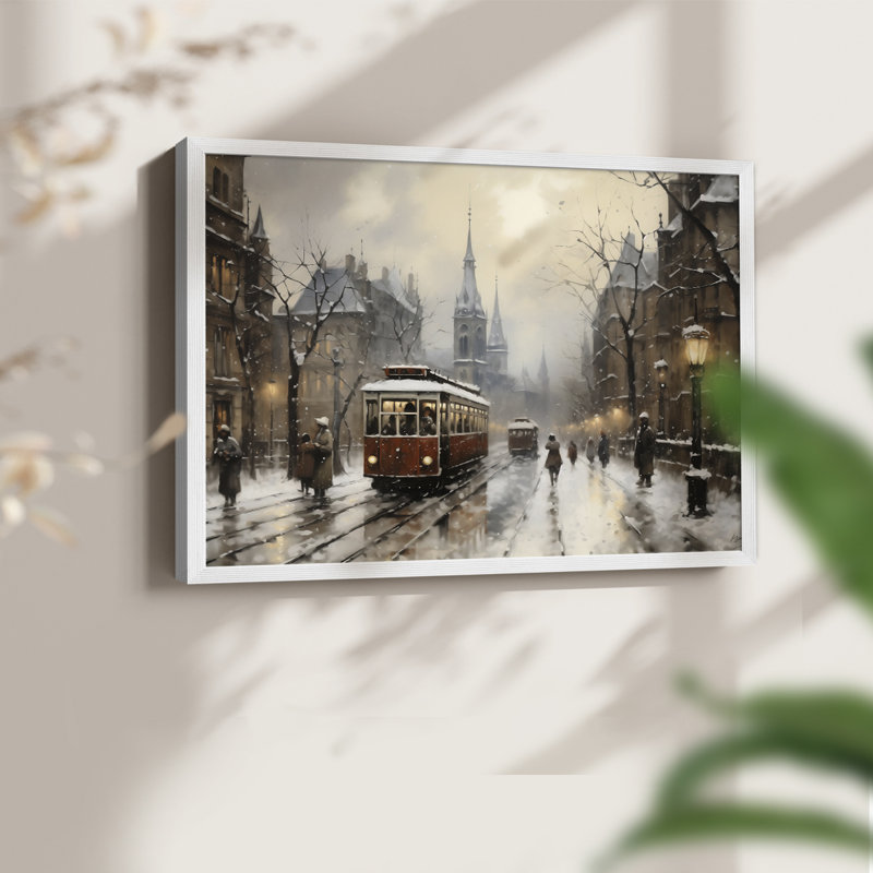 Chirstmas Art-CCCXXXIX -Framed Print - Restickable, H 16 po x l 20 po, Blanc