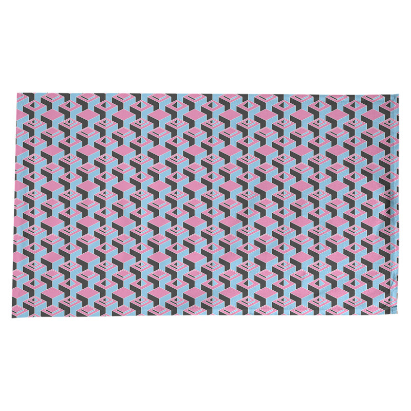 Nappe de gratte-ciels classiques, Rose / bleu ciel
