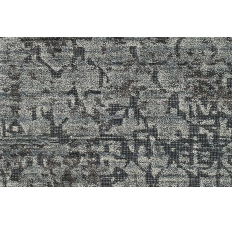 Abstract Area Rug in Dark Blue, Rectangle 7'11" x 9'10"