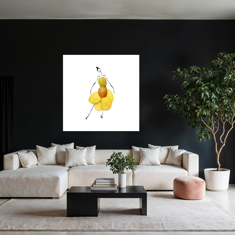 «Creative Mango», art mural tropical, H 48 po x l 48 po