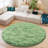 Mint Green Round Shag Rug Non-Slip Long Pile Round Rug 5 ft Silk-Blend Rug Round Shag Rug Perfect for Teen Rooms Suitable for Bedrooms Suitable for Living Rooms Antibacterial Durable Material-560752771-555472338