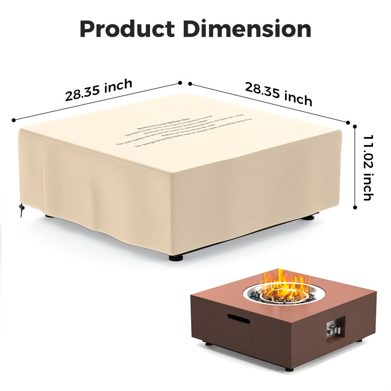 28-Inch Rain Cover For Fire Pit Table